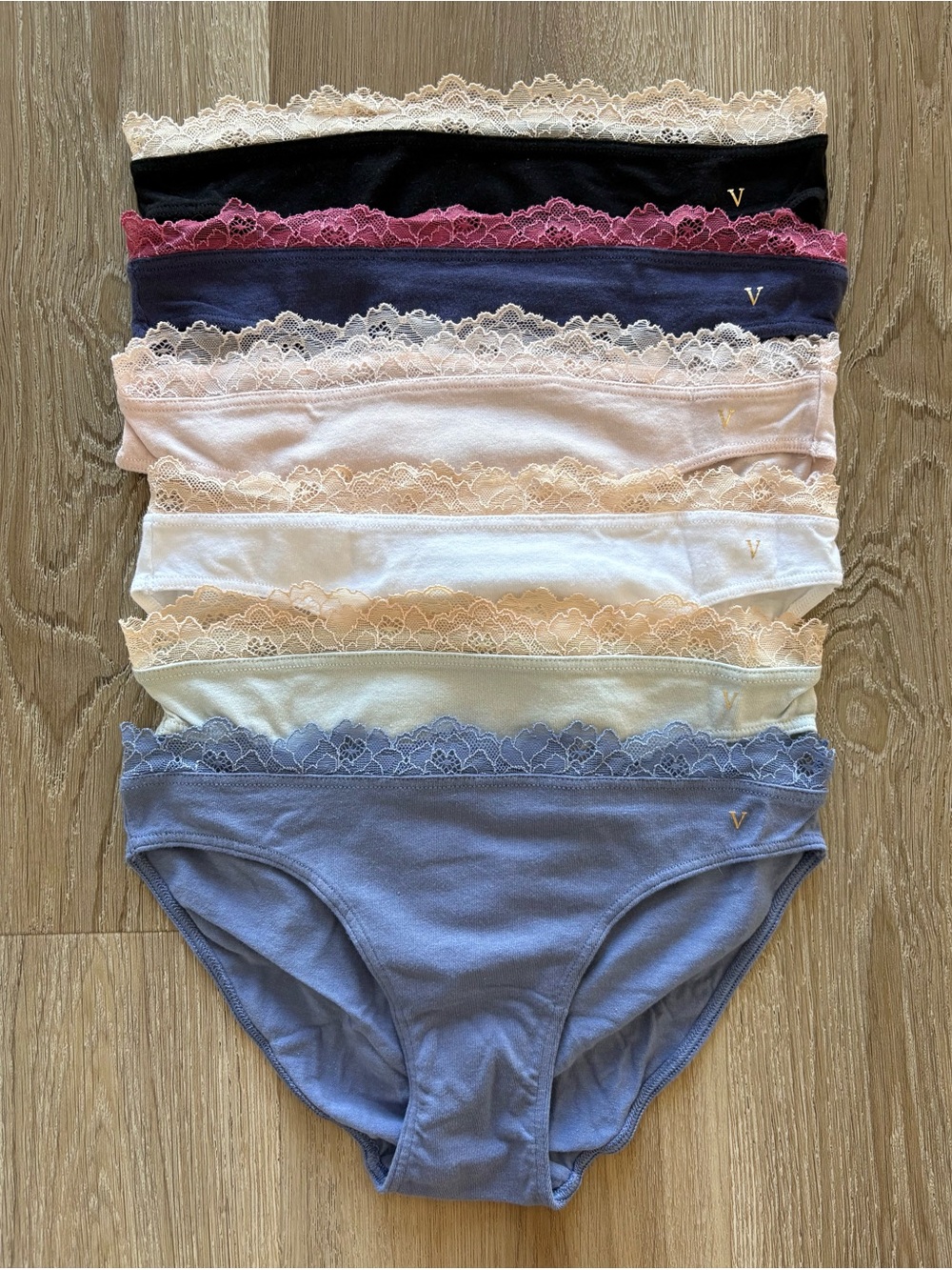 [NWOT] Victoria's Secret Lace-Trim Bikini Panties (All 6) - Picture 2 of 3